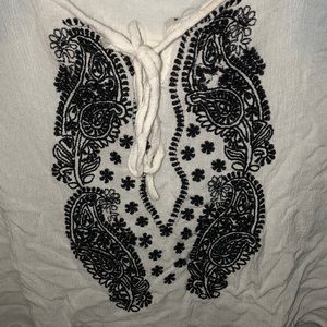 white loose drape tank